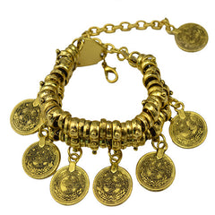 2018 New Fashion Cheap Bangle Bohemian Vintage Turkish Silver Antalya Bracelet Gypsy Beach Chic Festival Silver Coin Bracelet