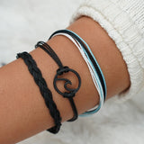 MissCyCy Bohemian Map Heart Wave Charm Bracelets For Women Handmade Chain Beads Strand Bracelets Sets Jewelry Gifts 2018 New