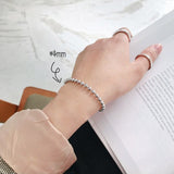 100% 925 silver big bead chain bracelet 2mm 3mm 4mm 5mm bracelet for women fashion jewelry for banquet wedding anniversary