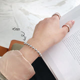 100% 925 silver big bead chain bracelet 2mm 3mm 4mm 5mm bracelet for women fashion jewelry for banquet wedding anniversary